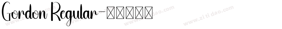 Gordon Regular字体转换